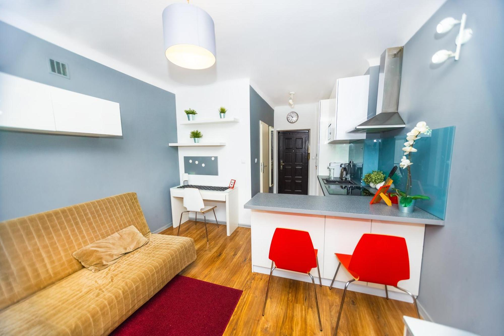 Cozy Studio Next To The Metro And City Center Varşovia Exterior foto